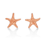 Rose Gold Plated Sterling Silver Starfish Earrings