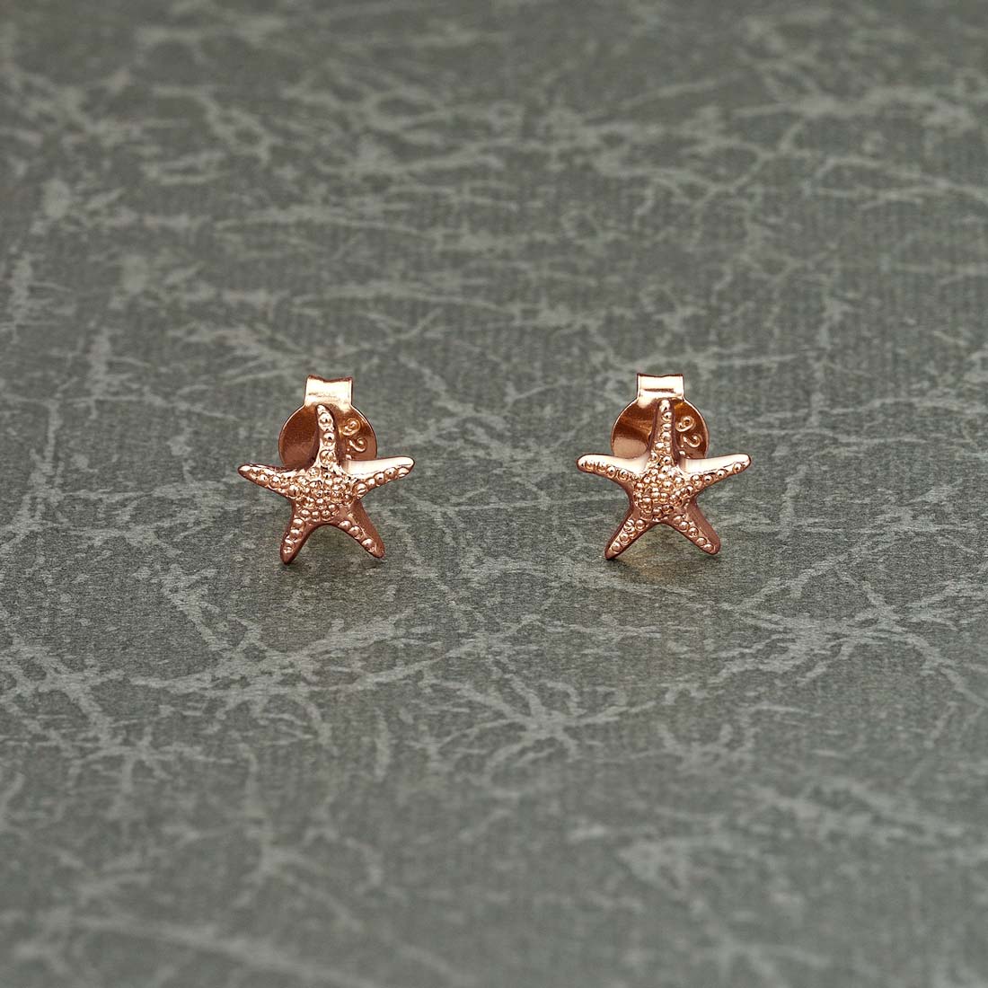 Rose Gold Plated Sterling Silver Starfish Earrings