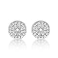 Sterling Silver Silver Star Earrings with Cubic Zirconia