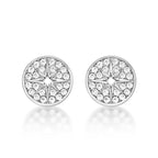 Sterling Silver Silver Star Earrings with Cubic Zirconia