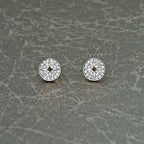Sterling Silver Silver Star Earrings with Cubic Zirconia