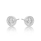 Sterling Silver Happy Face Earrings with Cubic Zirconia