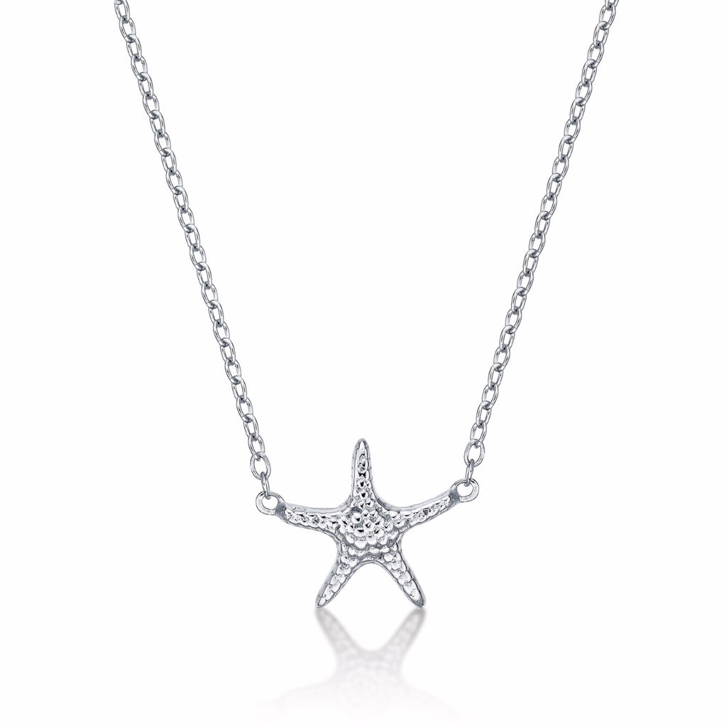 Sterling Silver Starfish Pendant Necklace