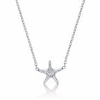 Sterling Silver Starfish Pendant Necklace