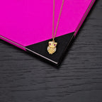 Gold Plated Sterling Silver OWL Pendant Necklace with Cubic Zirconia