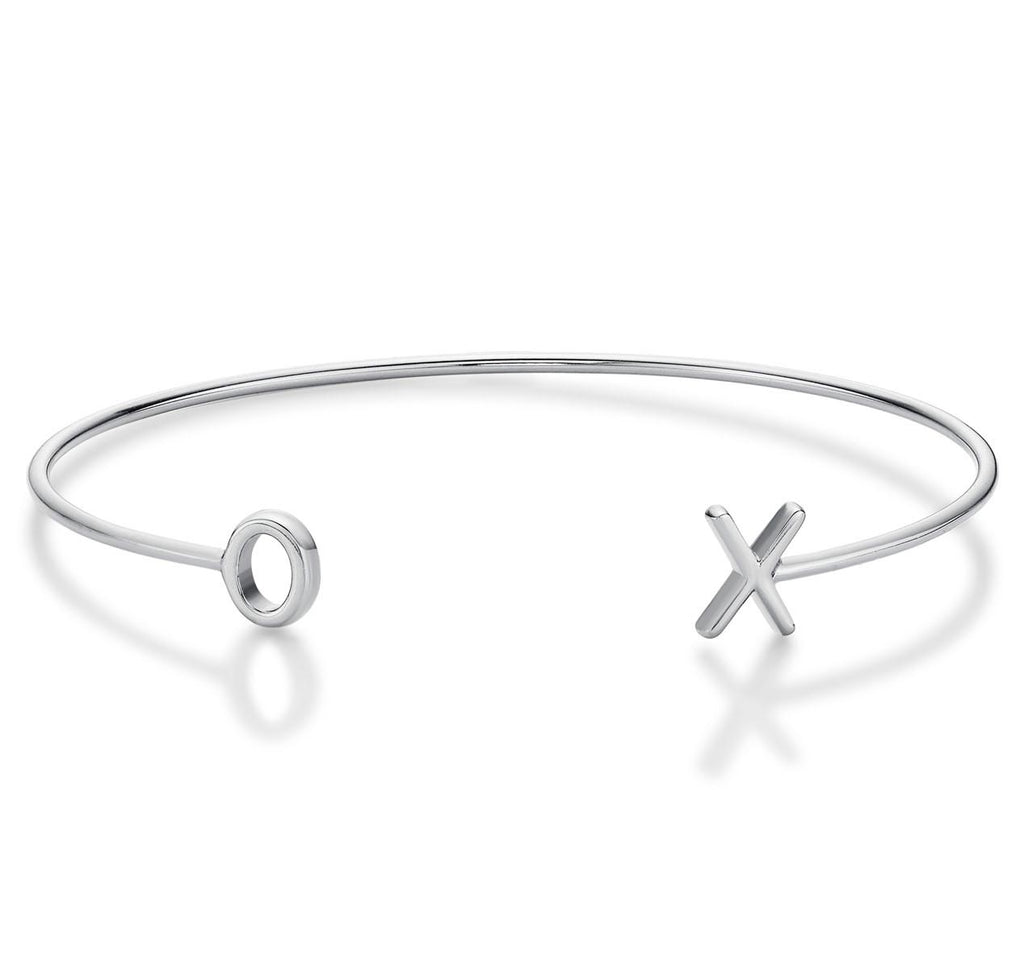XO Hugs & Kisses Sterling Silver Bangle