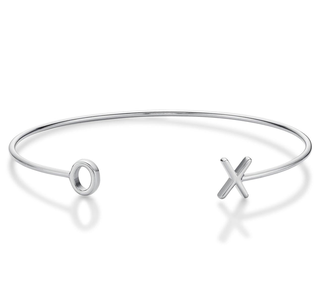 XO Hugs & Kisses Sterling Silver Bangle