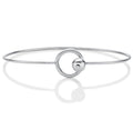 Fashionable Sterling Silver Bangle, Openable Silver Cuff Bangle