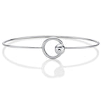 Fashionable Sterling Silver Bangle, Openable Silver Cuff Bangle