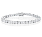 Sterling Silver Tennis Bracelet with 4mm Sparkling Cubic Zirconia