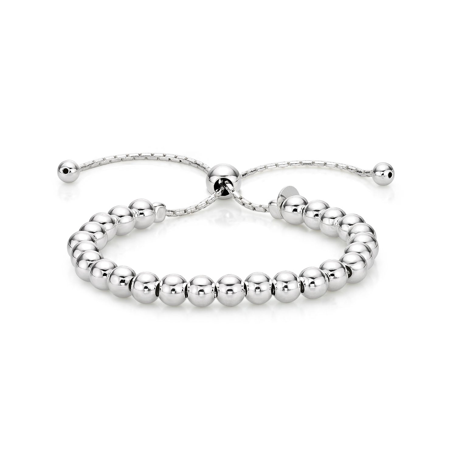 Sterling Silver Ball Bracelet, Silver or Rose Gold Plated Bracelet