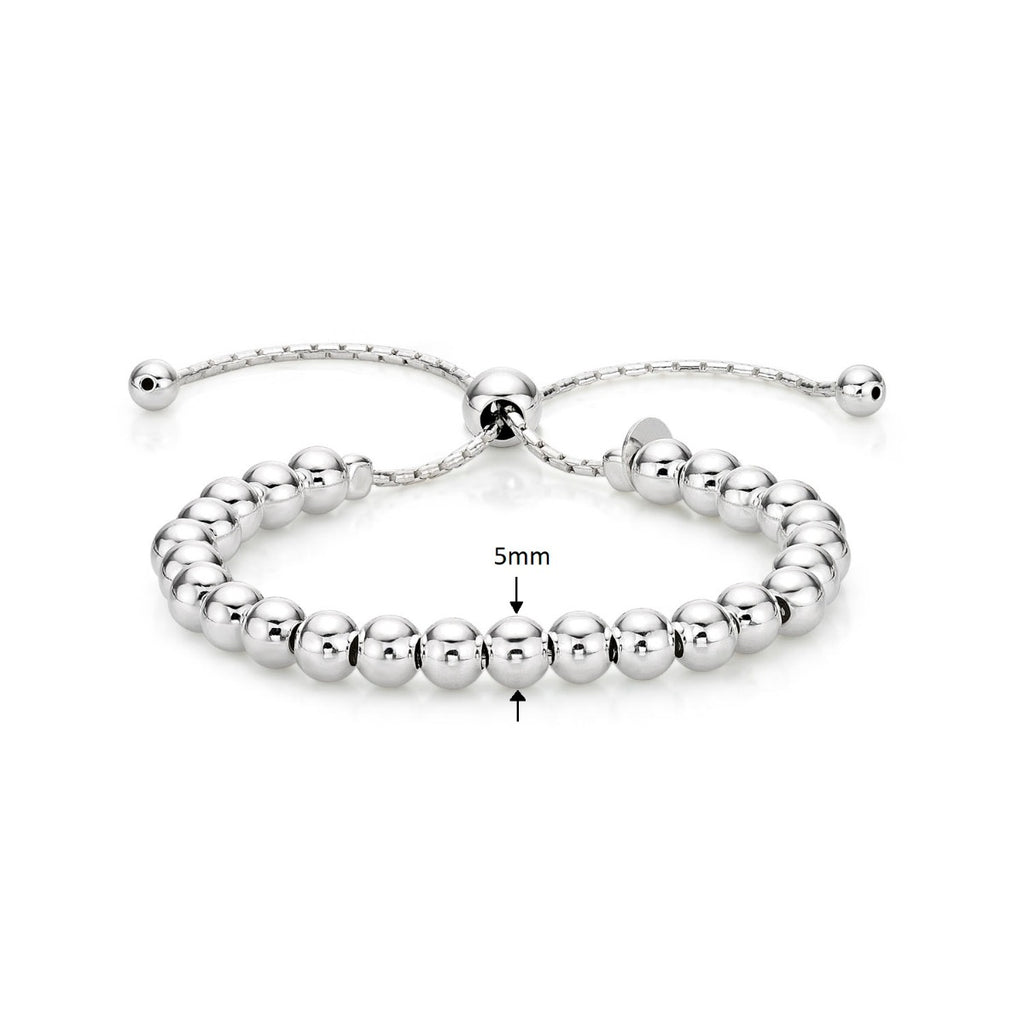 Sterling Silver Ball Bracelet, Silver or Rose Gold Plated Bracelet