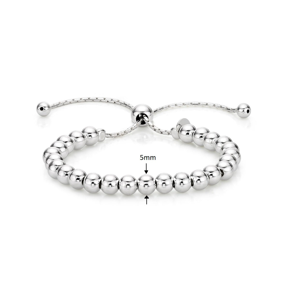 Sterling Silver Ball Bracelet, Silver or Rose Gold Plated Bracelet
