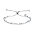 Sterling Silver Bracelet with Twin Line Diamond Cut Beads