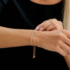 Sterling Silver Zirconia Bracelet, Silver or Yellow Gold Plated
