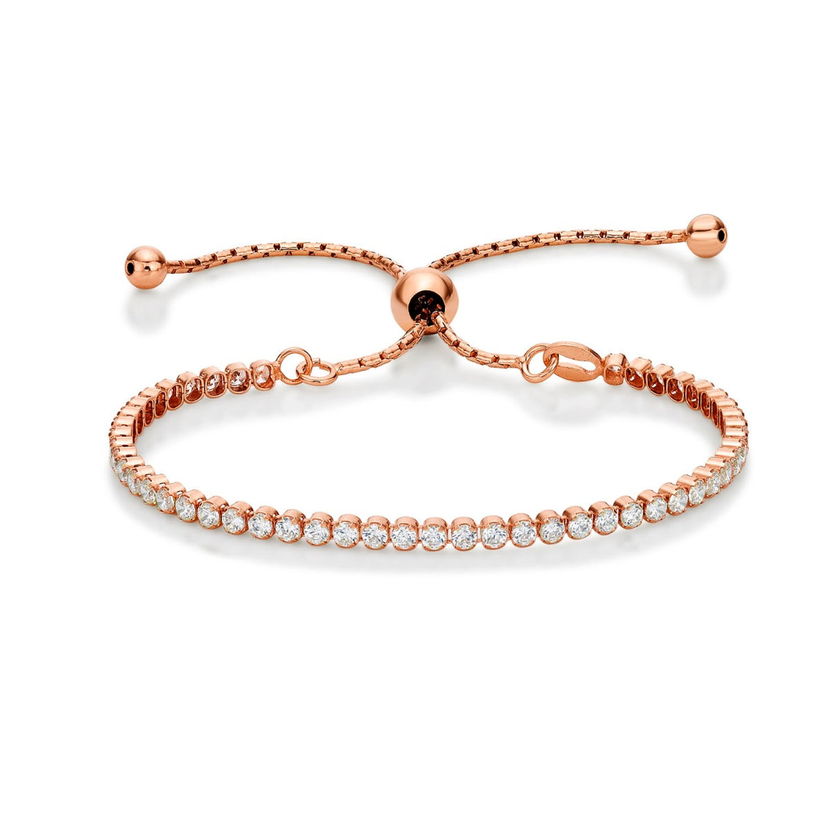 Sterling Silver Zirconia Bracelet, Silver or Yellow Gold Plated