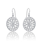 Sterling Silver Chakra Earrings with Cubic Zirconia