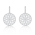 Sterling Silver Chakra Earrings with Cubic Zirconia
