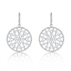 Sterling Silver Chakra Earrings with Cubic Zirconia