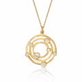 Gold Plated Sterling Silver GALAXY Pendant Necklace with Cubic Zirconia
