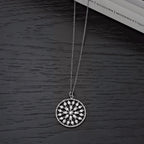 Sterling Silver CHAKRA Pendant Necklace with Cubic Zirconia