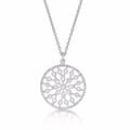 Sterling Silver CHAKRA Pendant Necklace with Cubic Zirconia