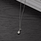 Sterling Silver ACORN Pendant Necklace with Cubic Zirconia