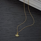 Gold Plated Sterling Silver EVIL EYE Pendant & Chain with Cubic Zirconia