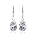 925 Sterling Silver Leverback Dangle Earrings With Cubic Zirconia