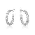 Web Design 925 Sterling Silver Hoop Earrings