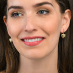 Gold Plated Dangling Heart 925 Sterling Silver Drop Earrings