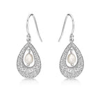 Vintage Freshwater Pearl 925 Sterling Silver Dangling Earrings