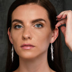 Pine Needle 925 Sterling Silver Drop Earrings