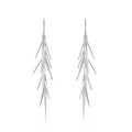 Pine Needle 925 Sterling Silver Drop Earrings
