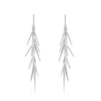 Pine Needle 925 Sterling Silver Drop Earrings