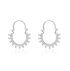 Solar 925 Sterling Silver Hoop Earrings