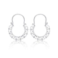 Vintage 925 Sterling Silver Hoop Earrings.