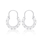 Vintage 925 Sterling Silver Hoop Earrings.