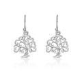Tree of Life 925 Sterling Silver Dangle Earrings