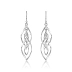 Dangling Spiral 925 Sterling Silver Twirl Earrings