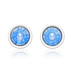 Air Blue Opal Swarovski Stud Earrings Sterling Silver
