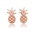 Rose gold pineapple earrings for girls