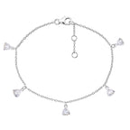 Diamante Charm Bracelet for Women in Sterling Silver & Cubic Zirconia