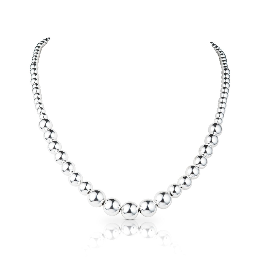 925 Sterling silver ball necklace for women