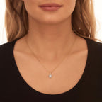 Dome 0.30ct cluster diamond pendant in 9K yellow gold