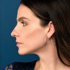 925 Sterling Silver Diamond Cut Sparkling Hoop Earrings