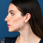 925 Sterling Silver Diamond Cut Sparkling Hoop Earrings