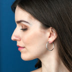925 Sterling Silver Plain Polished Hoop Earrings