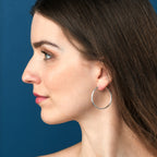 925 Sterling Silver Plain Polished Hoop Earrings