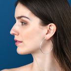 925 Sterling Silver Plain Polished Hoop Earrings